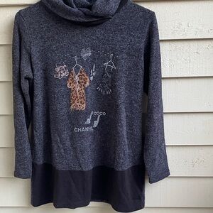 Gray Women's Tunic Top